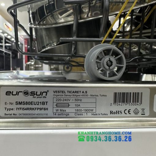MÁY RỬA BÁT ÂM TOÀN PHẦN EUROSUN SMS80EU21BT SERIAL 8 - 75