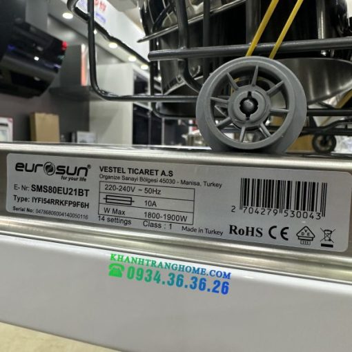 MÁY RỬA BÁT ÂM TOÀN PHẦN EUROSUN SMS80EU21BT SERIAL 8 - 77