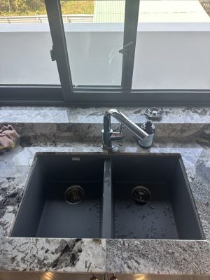 Chậu rửa bát Konox Granite Sink Veloci 760D Black - 33
