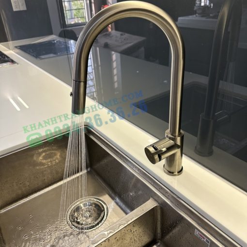 VÒI RỬA BÁT DÂY RÚT KONOX ALTO NICKEL - 9
