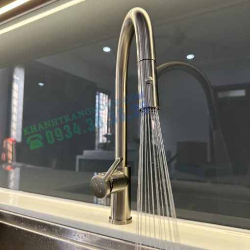 VÒI RỬA BÁT DÂY RÚT KONOX ALTO NICKEL - 15
