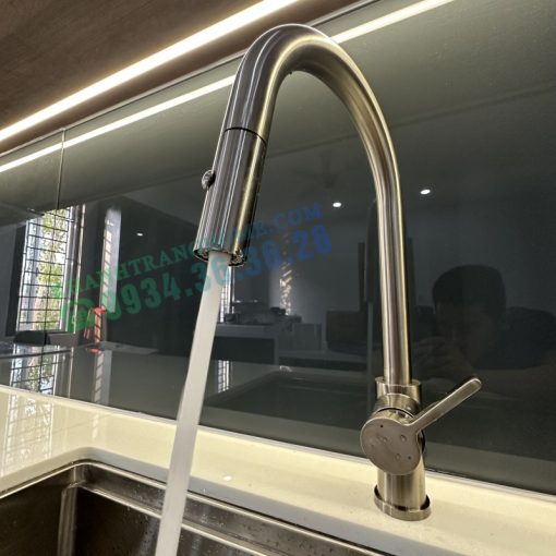 VÒI RỬA BÁT DÂY RÚT KONOX ALTO NICKEL - 33