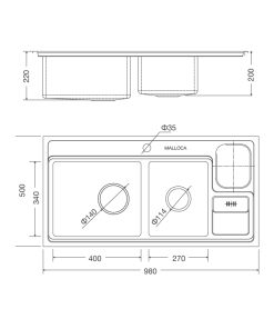 CHẬU RỬA CHÉN MALLOCA MS-8804 N
