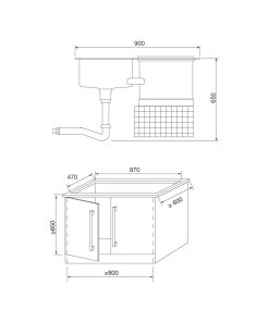 MÁY RỬA CHÉN TÍCH HỢP MALLOCA WQP6-890F4