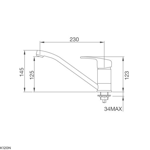 VÒI MẠ CHROME MALLOCA K120N