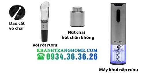 BỘ DỤNG CỤ KHUI RƯỢU MALLOCA MWO-KP3