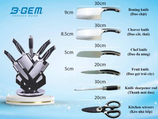 Bộ Dao Inox ITALIA B-Gem BG-07 - 3