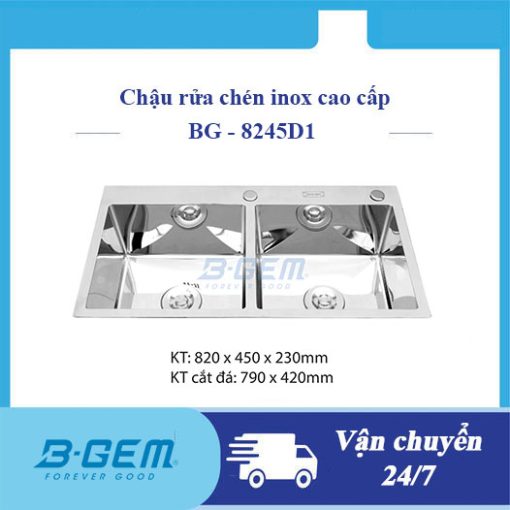Chậu rửa bát B-GEM INOX BG-8245D1 - 1