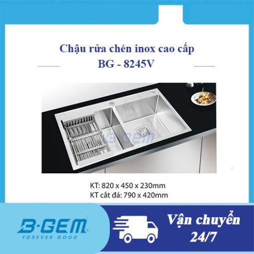 Chậu rửa bát B-GEM INOX BG-8245V - 1