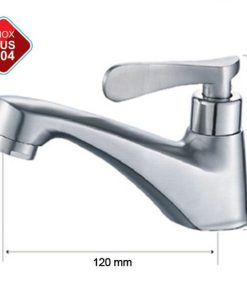 Vòi lavabo lạnh rửa mặt inox 304 cao cấp B-602