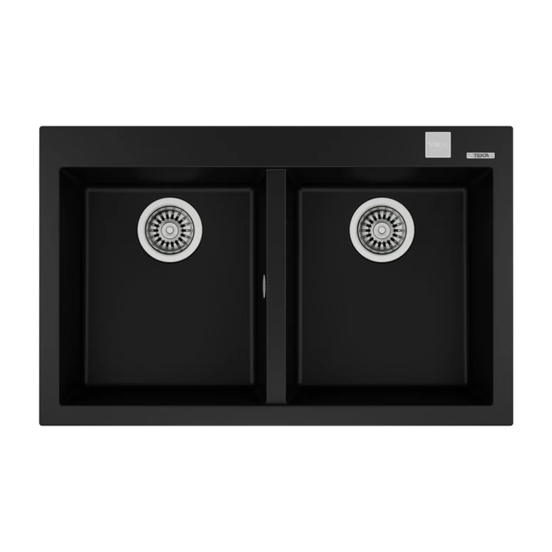 Chậu đá nhân tạo TEKA FORSQUARE 2B 790 BLACK 115260014 nhập khẩu ITALIA - 1 Chậu đá nhân tạo TEKA FORSQUARE 2B 790 BLACK 115260014 nhập khẩu ITALIA