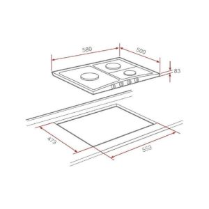 Bếp ga Teka EX 6 0.1 3G |40212021 nhập khẩu ITALIA - 3