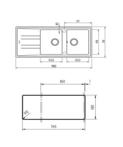 Chậu đá nhân tạo TEKA STONE 80 B-TG 2B 1D BLACK 115400011 nhập khẩu GERMANY - 6 Chậu đá nhân tạo TEKA STONE 80 B-TG 2B 1D BLACK 115400011 nhập khẩu GERMANY - 5
