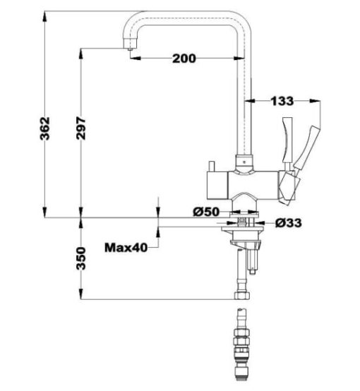 Vòi rửa chén Teka OS 210 116090000 - 3
