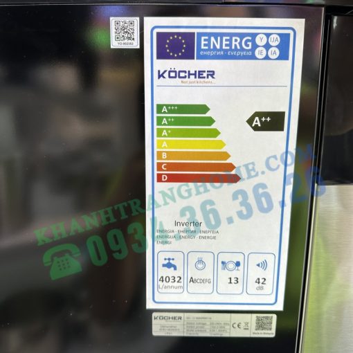 MÁY RỬA CHÉN BÁT KOCHER KDEU 8828 SEMI - 15