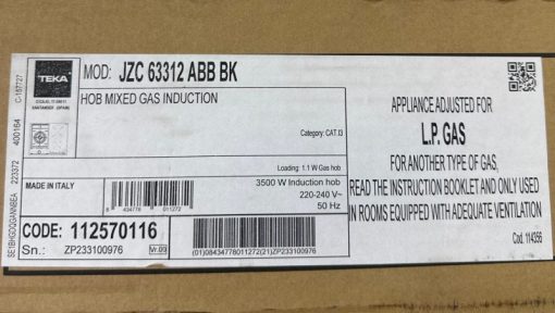 BẾP KẾT HỢP TỪ VÀ GAS TEKA JZC 63312 ABN BK 112570116 NHẬP ITALIA - 36