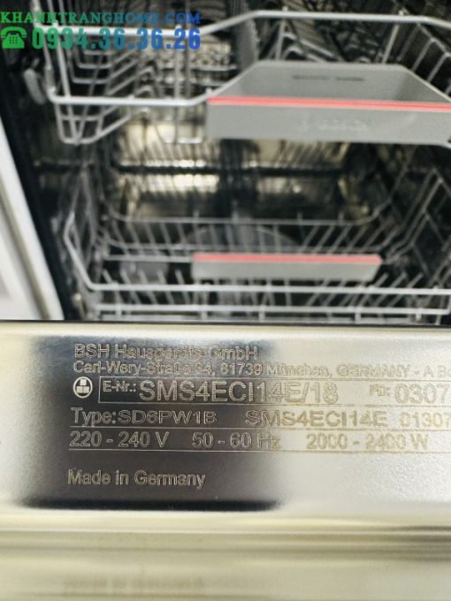 MÁY RỬA BÁT BOSCH SMS4ECI14E SERIE4 TỰ HÉ CỬA SANG TRỌNG VÀ HIỆN ĐẠI MODEL 2022 - 47