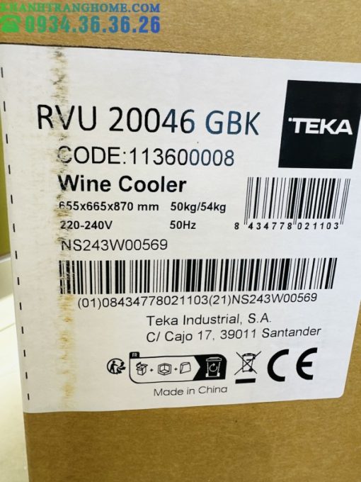 TỦ RƯỢU LẮP ÂM HOẶC ĐỨNG ĐỘC LẬP TEKA RVU 20046 113600008 - 18