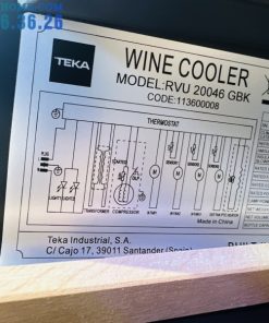 TỦ RƯỢU LẮP ÂM HOẶC ĐỨNG ĐỘC LẬP TEKA RVU 20046 113600008 - 107 TỦ RƯỢU LẮP ÂM HOẶC ĐỨNG ĐỘC LẬP TEKA RVU 20046 113600008 - 106