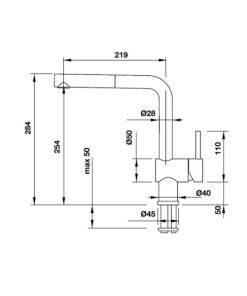 Vòi Bếp Hafele Blancolinus-S Màu Chrome 565.68.250 - 104