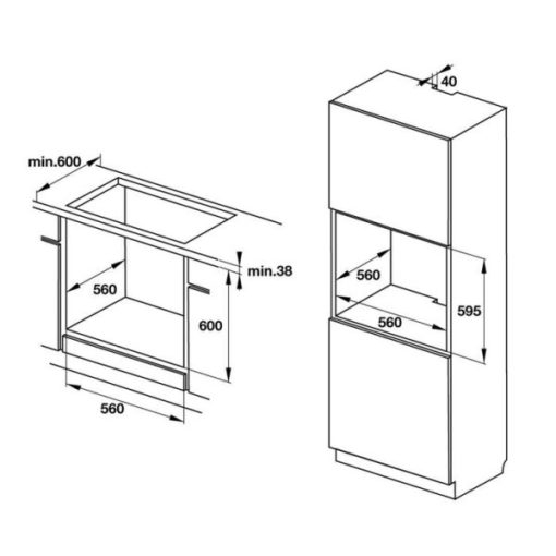Lò nướng âm tủ Hafele HO-KT60C 534.05.571 - 3