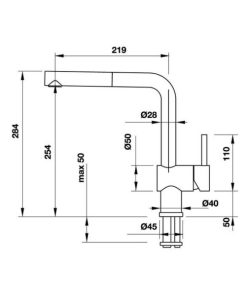 Vòi Bếp Hafele Blancolinus-S Màu Kim Loại 565.68.950 - 74