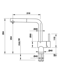 Vòi Bếp Hafele Blancolinus-S - Màu Đen 565.68.350 - 75