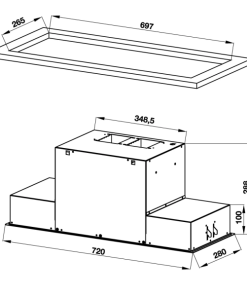 Máy hút mùi âm tủ Hafele HH-BI72A 533.80.027 - 16
