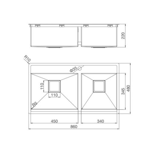 Chậu rửa chén Malloca MS 6304T - 41