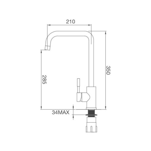 Vòi Rửa Chén Malloca K559-S - Vòi inox 304 - 3