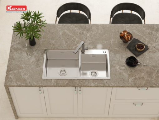 CHẬU RỬA CHÉN BÁT KONOX KN8245DO - 12