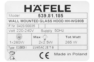 Máy hút mùi áp tường Hafele HH-WG90B 539.81.185 - 41