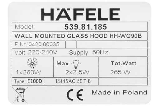 Máy hút mùi áp tường Hafele HH-WG90B 539.81.185 - 21