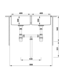 CHẬU RỬA CHÉN HAFELE INOX HS20-SSN2S90 567.20.537 - 13