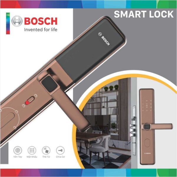 Khóa vân tay Bosch ID 30BK ( màu đồng ) - 8