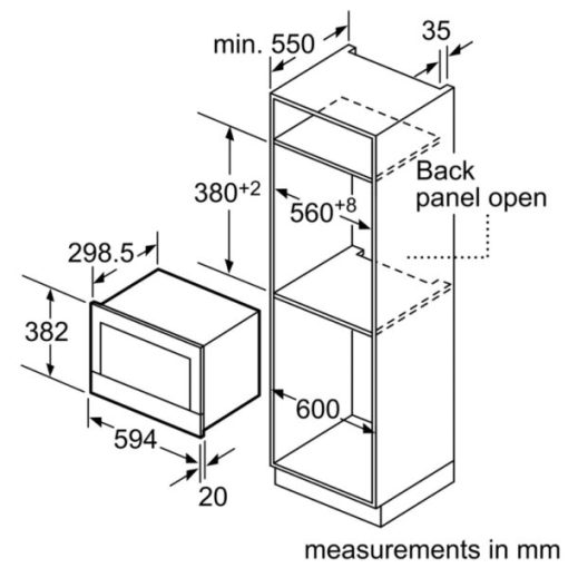 LÒ VI SÓNG ÂM TỦ BOSCH BFL634GB1B|Serie 8 - 5