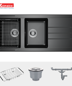 CHẬU RỬA CHÉN KONOX GRANITE SINK PHOENIX 1160 BLACK - 37