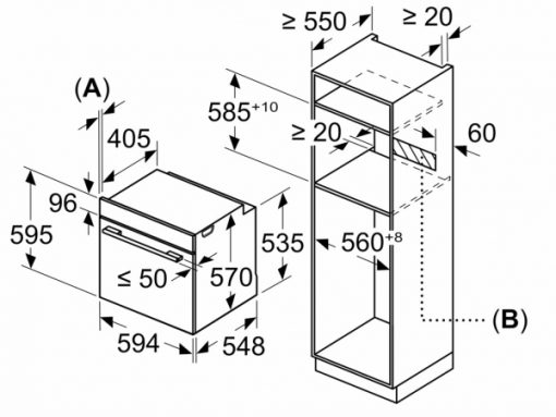 LÒ NƯỚNG ÂM TỦ BOSCH HBA534EB0K Series 4 NHẬP KHẨU TÂY BAN NHA - 3