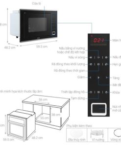 Lò vi sóng có nướng lắp âm Hafele HM-B38C 538.01.111 32 lít - 63