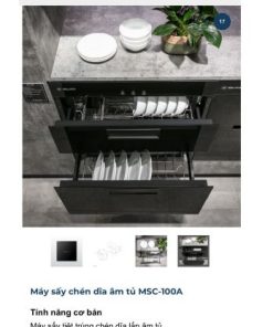 Máy sấy, tiệt trùng chén đĩa Malloca MSC-100A - 32 Máy sấy, tiệt trùng chén đĩa Malloca MSC-100A - 31