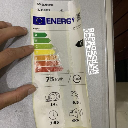MÁY RỬA BÁT BOSCH SMS6ZCI49E SERI 6 SẤY ZEOLITE NHẬP KHẨU ĐỨC - 19