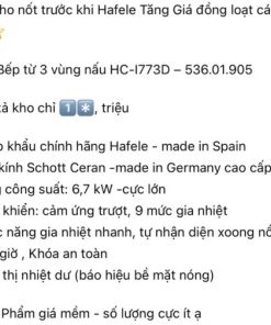 Bếp từ 3 vùng nấu lắp âm Hafele HC-I773D (536.01.905) - 84 Bếp từ 3 vùng nấu lắp âm Hafele HC-I773D (536.01.905) - 83