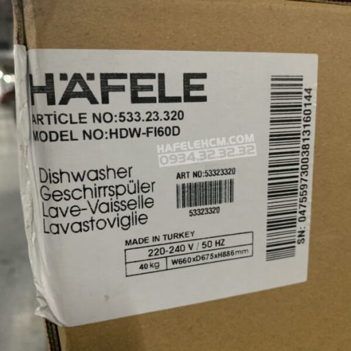 Máy rửa chén âm tủ Hafele HDW-FI60D 533.23.320 - 9