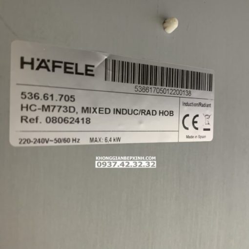 BẾP TỪ KẾT HỢP ĐIỆN HAFELE 3 VÙNG NẤU HC-M773D 536.61.705 - 53