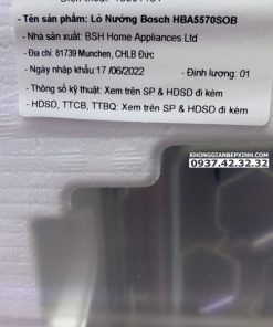 LÒ NƯỚNG ÂM TỦ BOSCH TGB.HBA5570S0B - SERIE 6 - 22 LÒ NƯỚNG ÂM TỦ BOSCH TGB.HBA5570S0B - SERIE 6 - 21