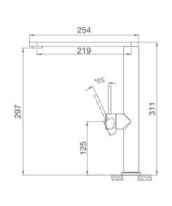 Vòi Rửa Chén Malloca K061-S - Vòi inox 304 - 49