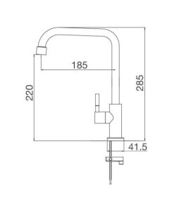 Vòi rửa chén 1 nguồn nước lạnh inox 304 Malloca K-115 XFIT - 13