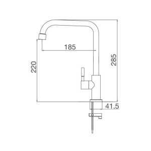 Vòi rửa chén 1 nguồn nước lạnh inox 304 Malloca K-115 XFIT - 13