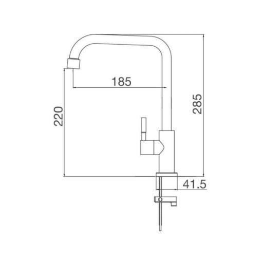 Vòi rửa chén 1 nguồn nước lạnh inox 304 Malloca K-115 XFIT - 7