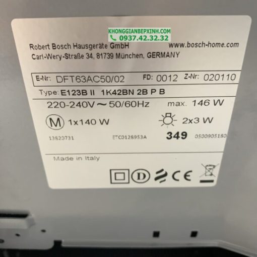 MÁY HÚT MÙI ÂM TỦ BOSCH TGB.DFT93AC50 SERIE 4 - 5